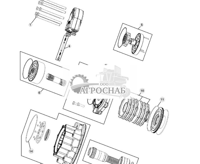 Узлы мотора гидростатического привода (односкоростной) - ST74469 184.jpg